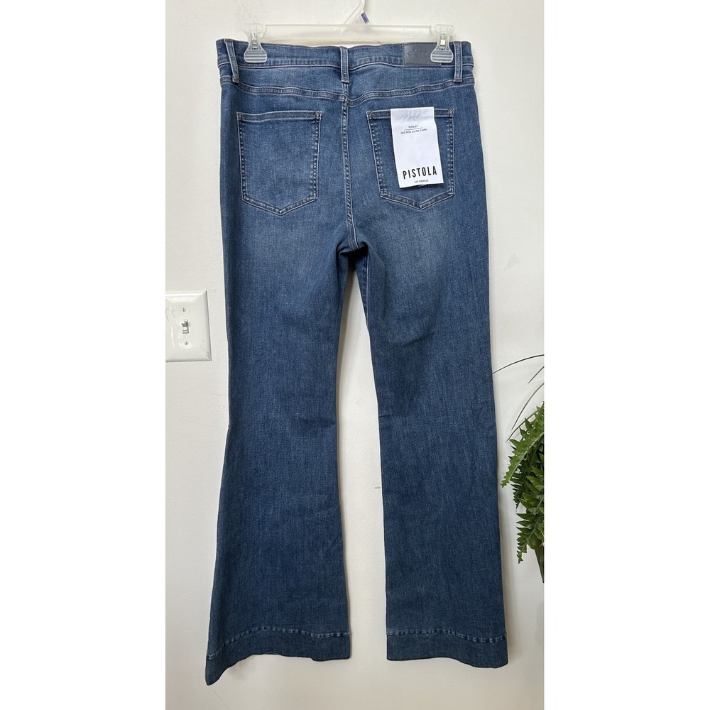 NWT Pistola Kinsley 32 Ultra Flare Jeans Boho Western Retro Wide Leg Trouser - Picture 3 of 6
